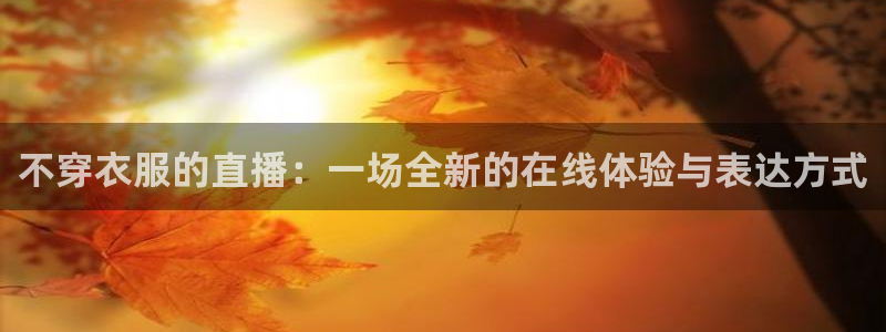 178足球体育直播：不穿衣服的直播：一场全新的在线体验与表达方式